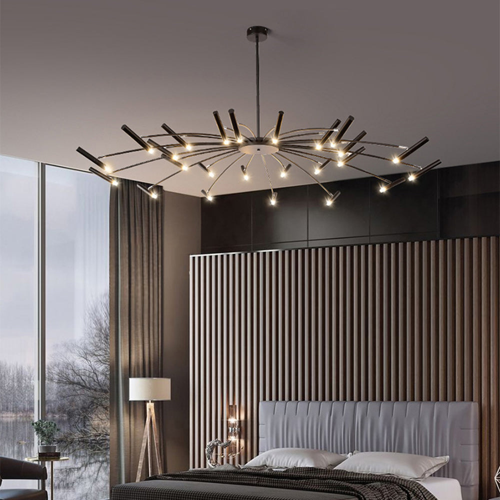 Theno Lustre Simple Noir/Blanc Etude/Salon/Salle à Manger - Neutralighting