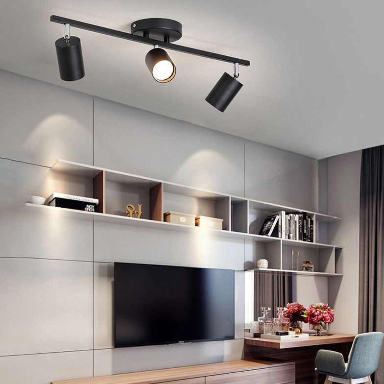 Arisha Moderne LED Plafonnier Blanc Noir Métal Salon Chambre à coucher - Neutralighting