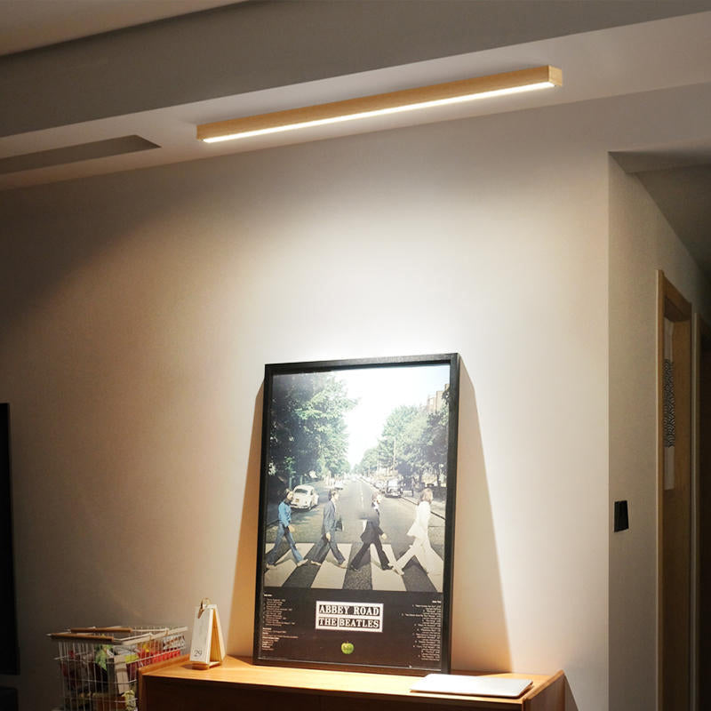 Urien Plafonnier Longue Linéaire Simple. Bois. Couloir/Chambre - Neutralighting
