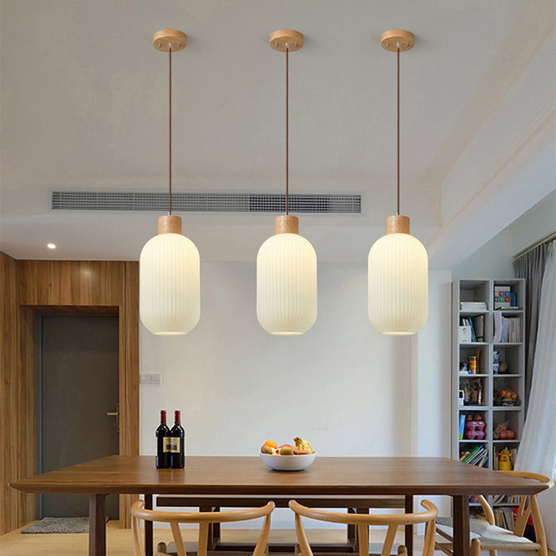 Muto Luminaires Suspension LED Moderne Bois/Verre Salon/Salle à manger - Neutralighting
