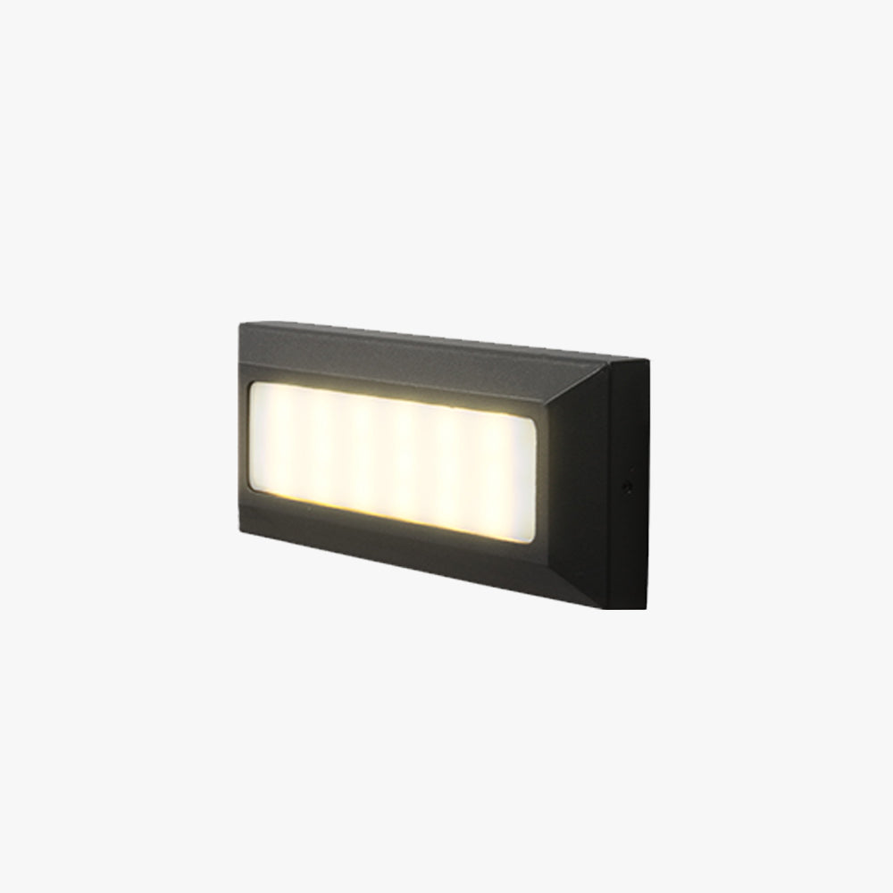 Ray Éclairage Escalier Extérieur Rectangulair Simple, Métal/Acrylique, Noir/Gris, Escalier - Neutralighting