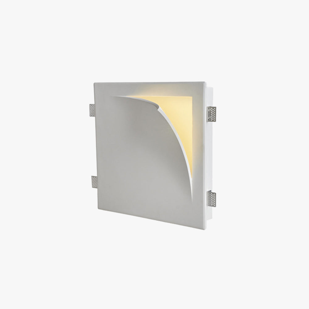 Aria Applique Murale Encastrée/Plâtre, Moderne, 4 Styles, Métal, Blanc, Salon