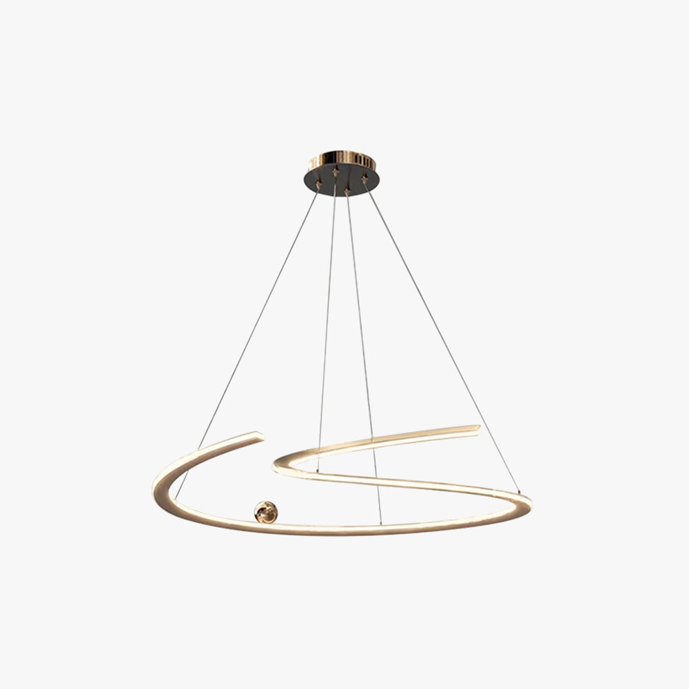 Arisha Suspension Linéaire Moderne, Métal/Acrylique, Doré, Salon/Salle à Manger - Neutralighting