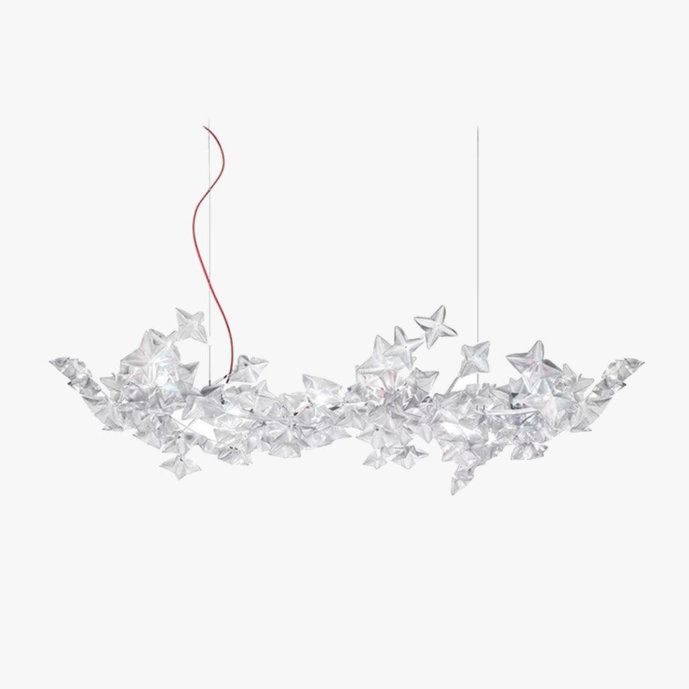 Olivia Suspension Etoile Moderne, PVC, Transparent, Salon - Neutralighting