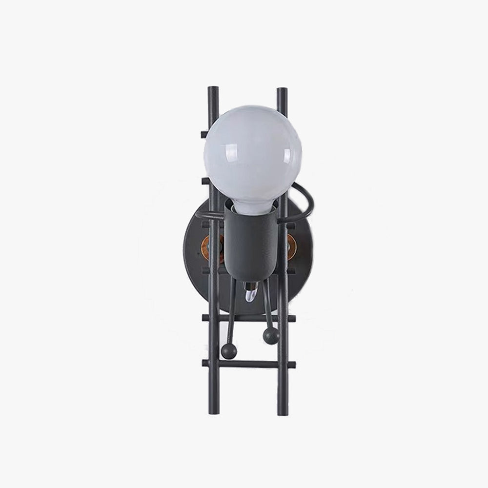 Luxo Applique Murale Rétro LED Métal/Bois de Caoutchouc Couloir 3 Couleur - Neutralighting