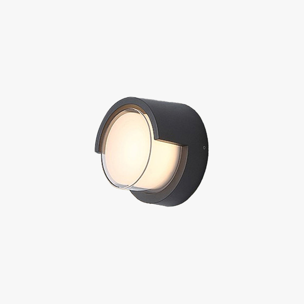 Ray Applique Extérieure Ronde/Carrée Moderne, Métal/Acrylique, Noir - Neutralighting