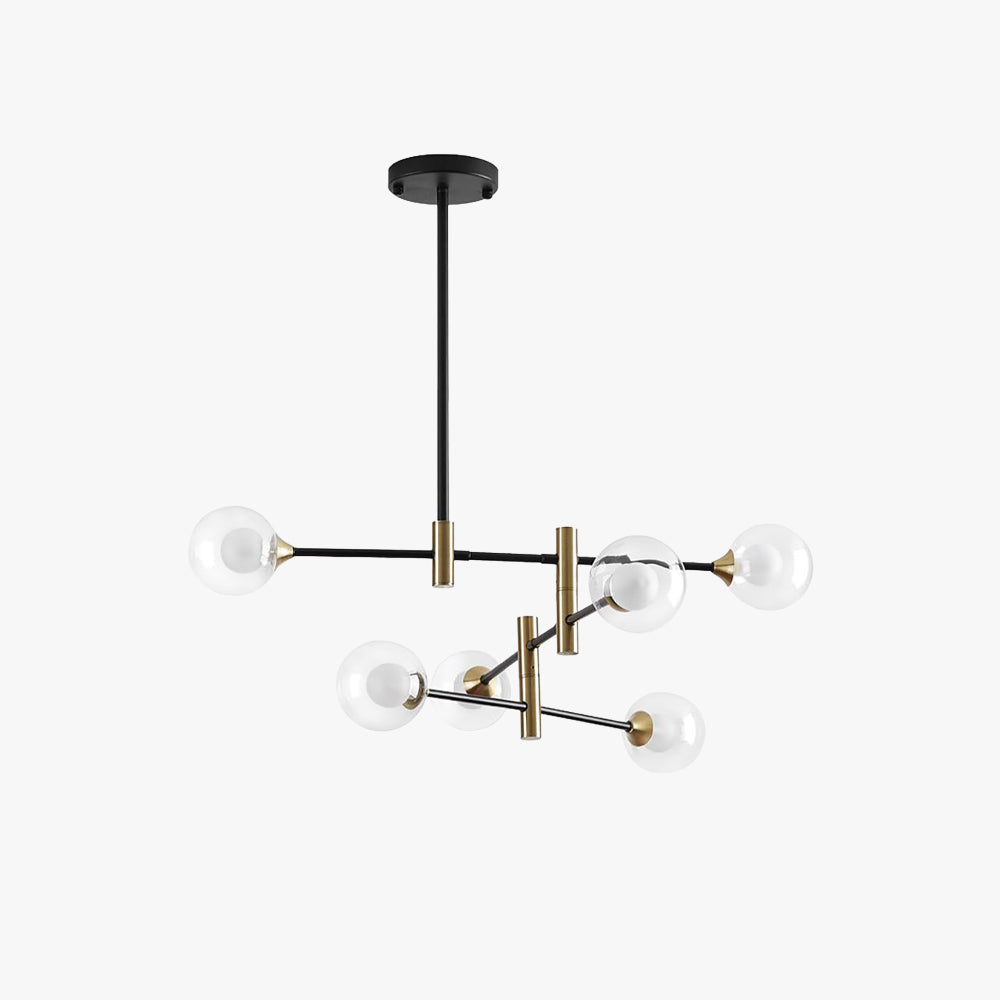 Valentina Design Italien Luminaires Suspensions Globe Moderne Métal/Verre Blanc Laiteux/Clair Chambre/Salon - Neutralighting