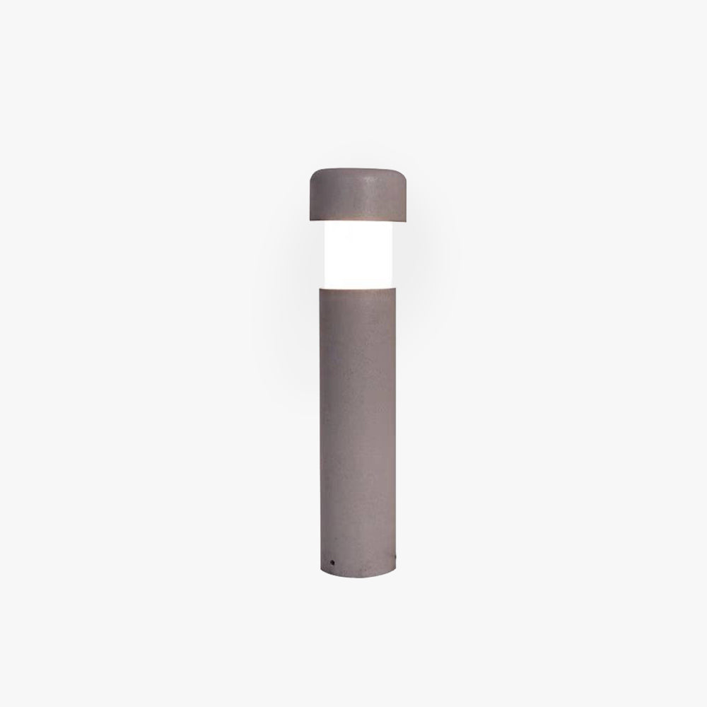 Ray Extérieure Cylindre Moderne, Métal/Pierre, Gris, Extérieur - Neutralighting