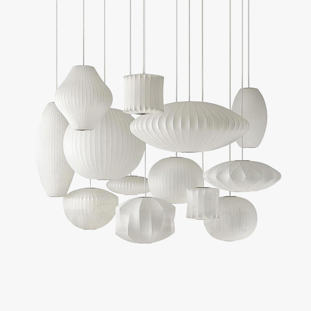 Etrio Suspension Vintage. Métal/Tissu. Blanc. Bar - Neutralighting