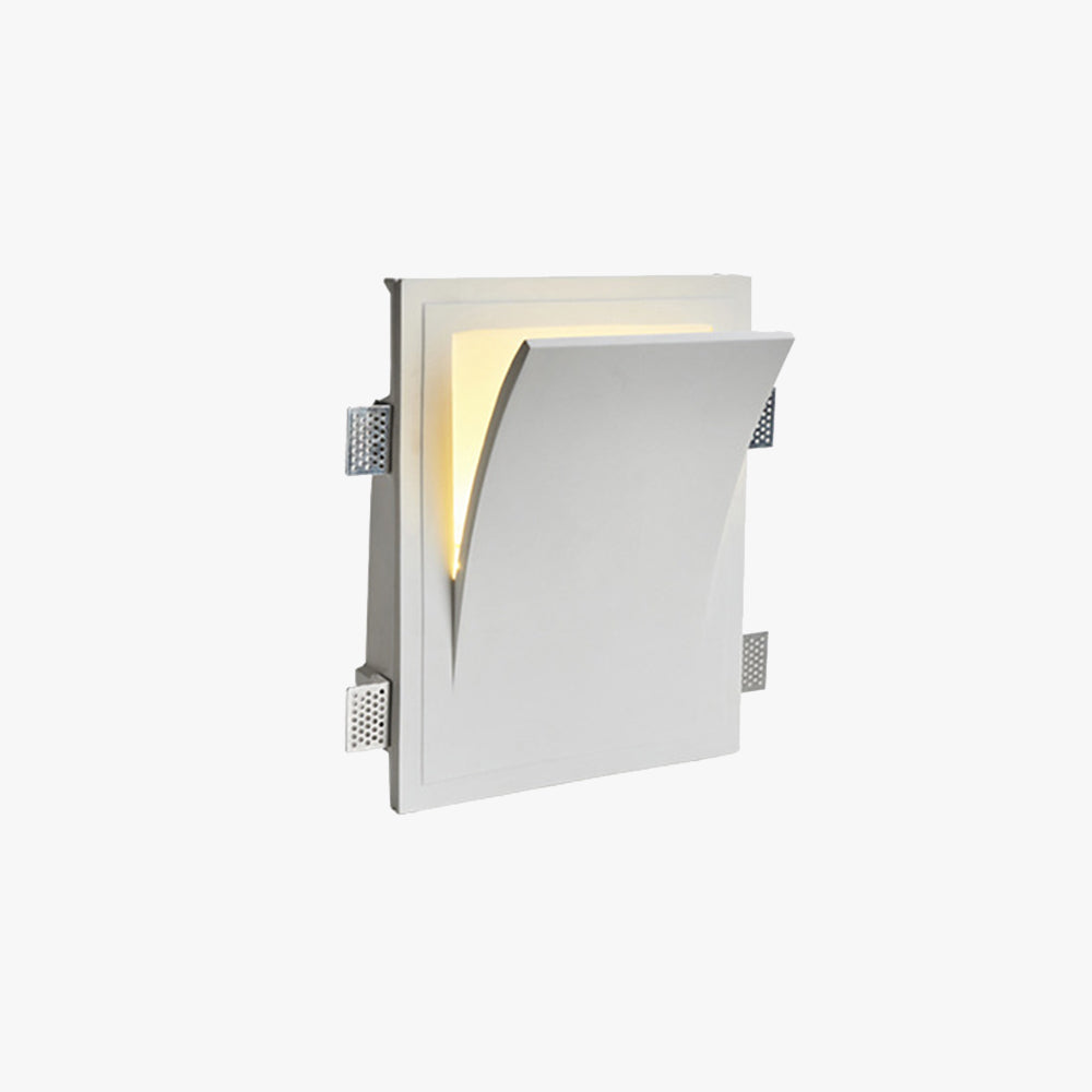Aria Applique Murale Encastrée/Plâtre, Moderne, 4 Styles, Métal, Blanc, Salon