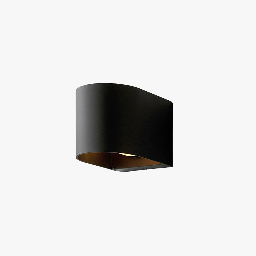 Ray Cylindrique LED Applique Murale Noir Métal Verre Jardin - Neutralighting