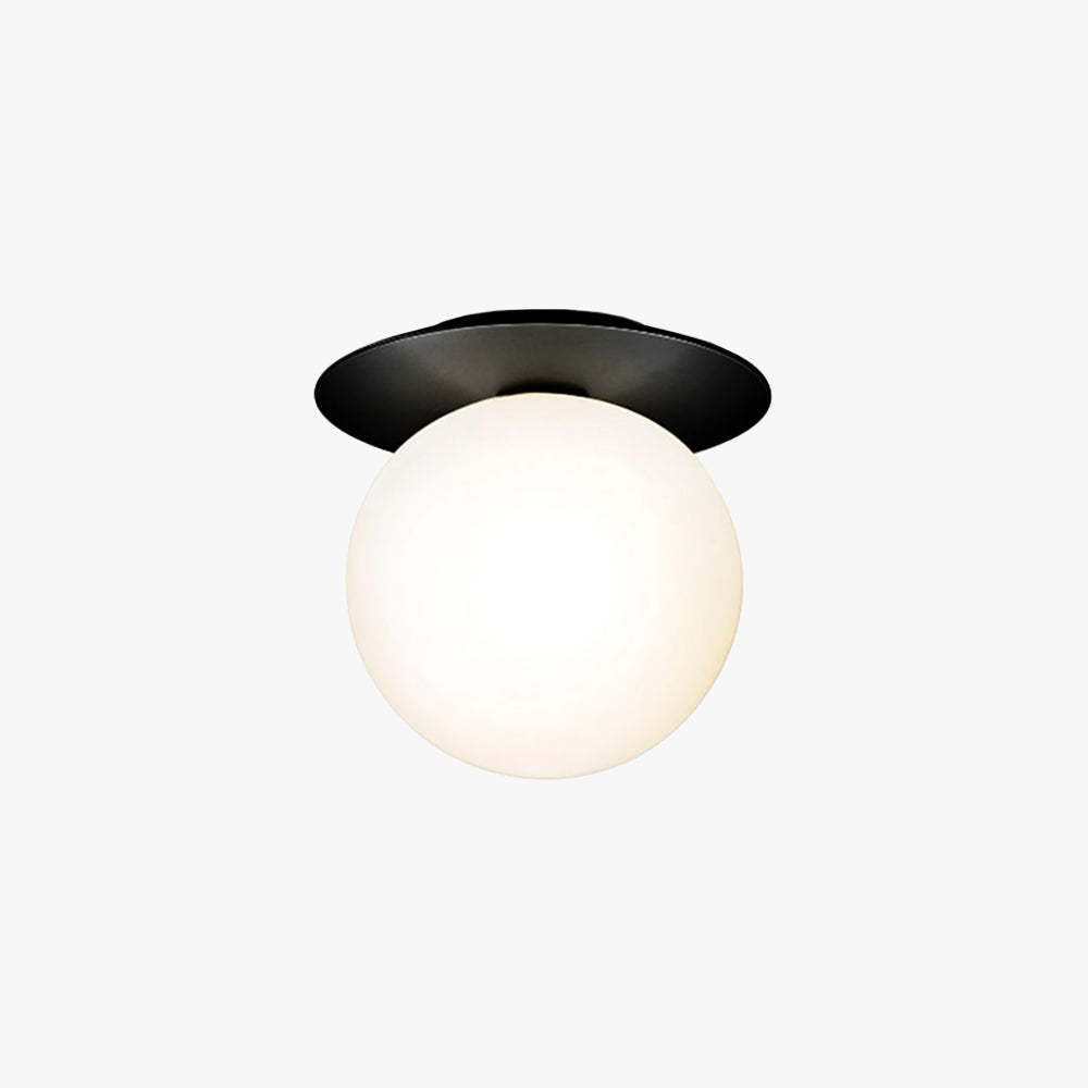 Melo Applique Murale Globe Moderne Design LED Métal Verre Noir/Or Salle de Bain - Neutralighting