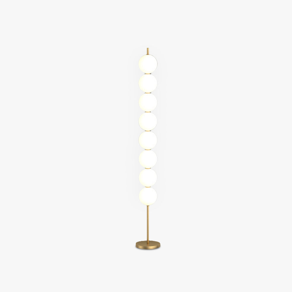Valentina Design Lampadaire Globe Moderne Métal Laiton/Blanc Salon