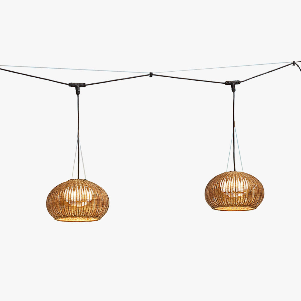 Ritta Suspension Extérieure Landerne Simple, Bambou, Bois, Jardin - Neutralighting