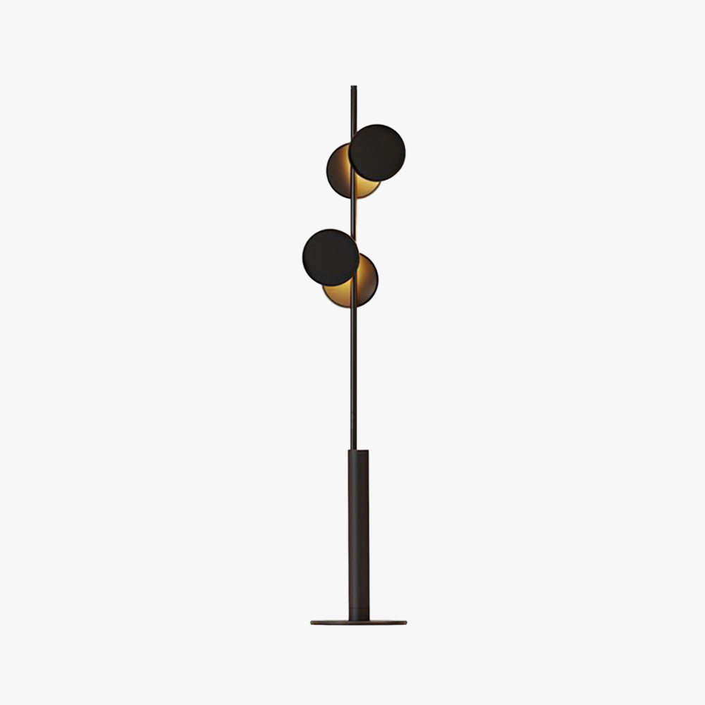 Mira Design Lampadaire Rond Nordique Métal Noir Bureau/Chambre à Coucher