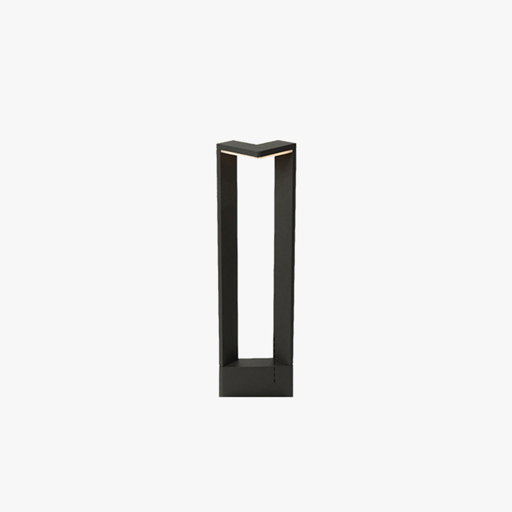 Ray Extérieure Rectangulaire Minimaliste, Métal/Acrylique, Noir, Extérieur - Neutralighting