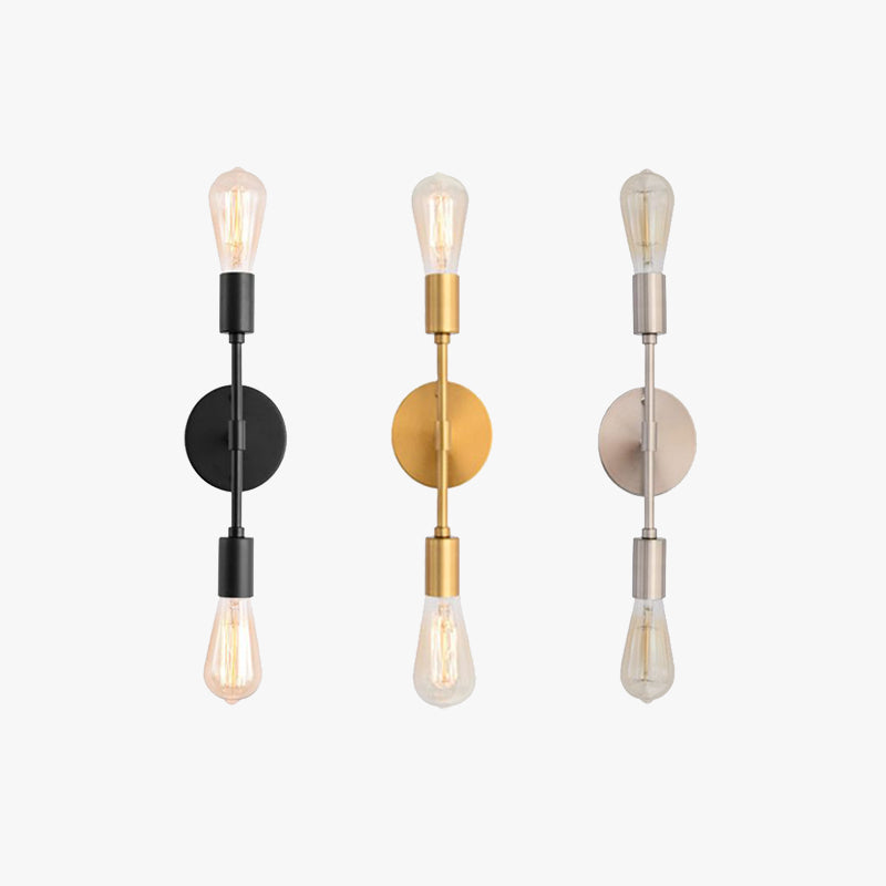 Silva Applique Murale Design Moderne LED Métal Noir/Argent/Or Salle de Bain/Chambre - Neutralighting