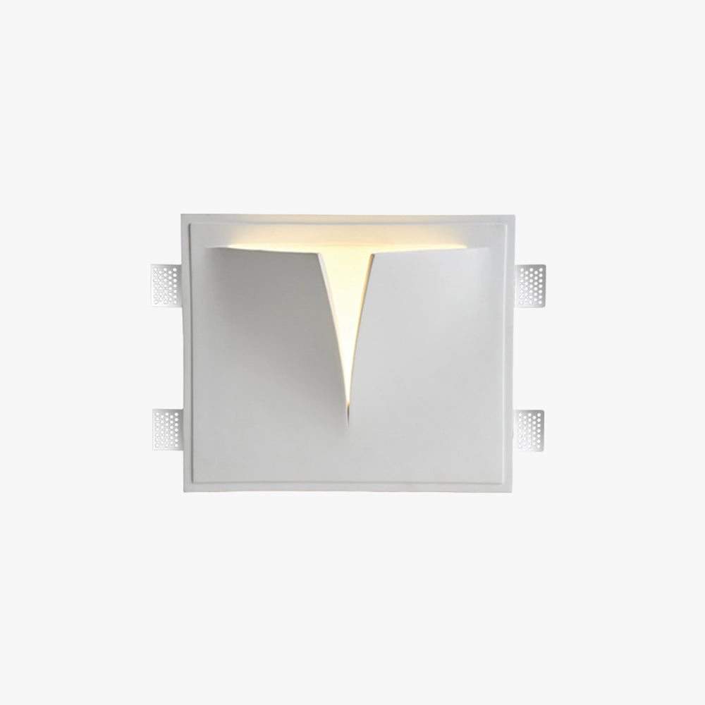 Aria Applique Murale Encastrée/Plâtre, Moderne, 4 Styles, Métal, Blanc, Salon