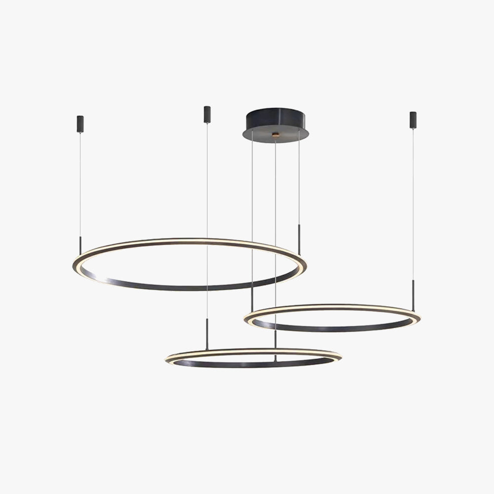 Arisha Suspension Ronde Minimaliste, Métal, Noir/Blanc, Salle de Séjour/Chambre à Coucher - Neutralighting