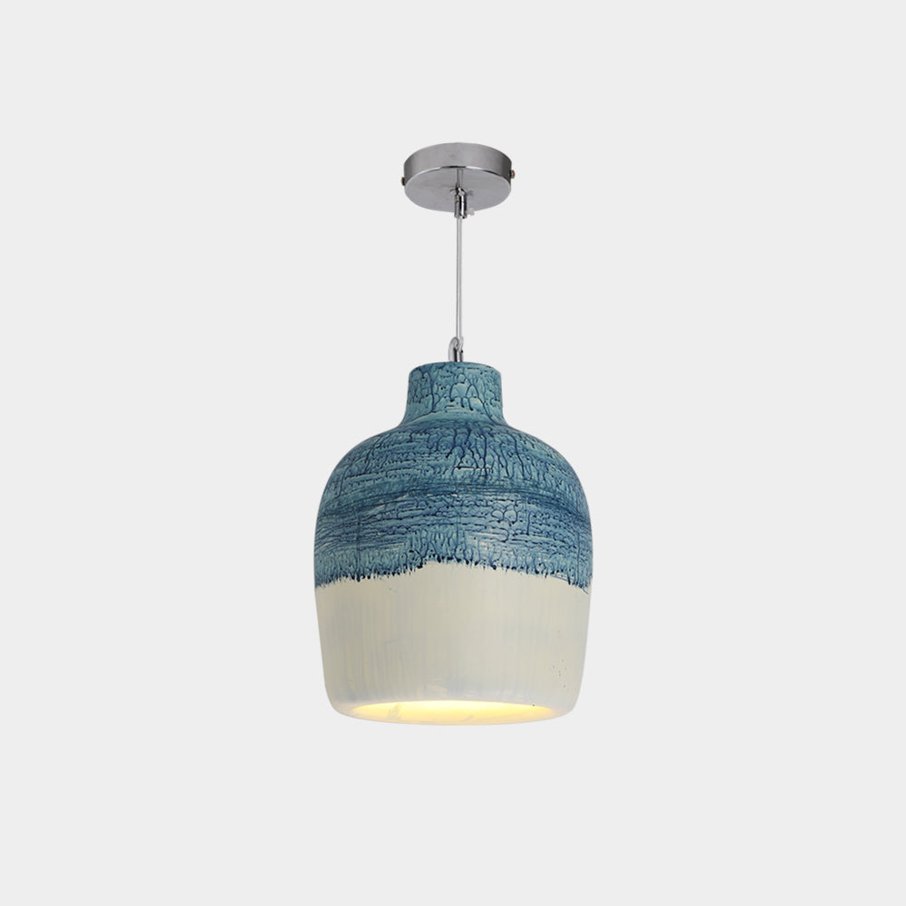 Avi Suspension Pot Retro, Résine/Acrylique, Gris/Blanc, Salon - Neutralighting