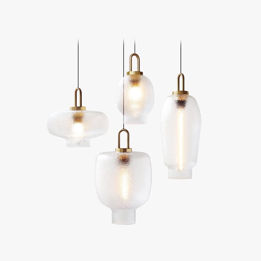 Valentina Design Luminaires Suspensions Métal Moderne LED Verre Or Salon/Chambre à Coucher - Neutralighting