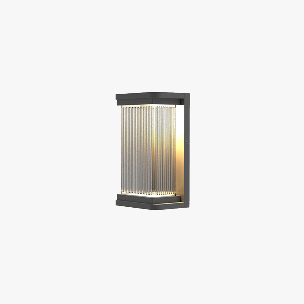 Ray Applique Murale Extérieur Rectangulaire Minimaliste, Métal, Noir, Extérieur - Neutralighting