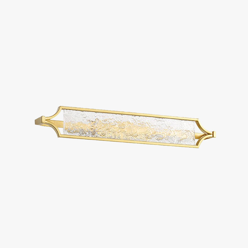 Arisha Design LED Applique Murale Salle de Bain Rectangulaire Moderne Métal/Acrylique Or Chambre à coucher - Neutralighting