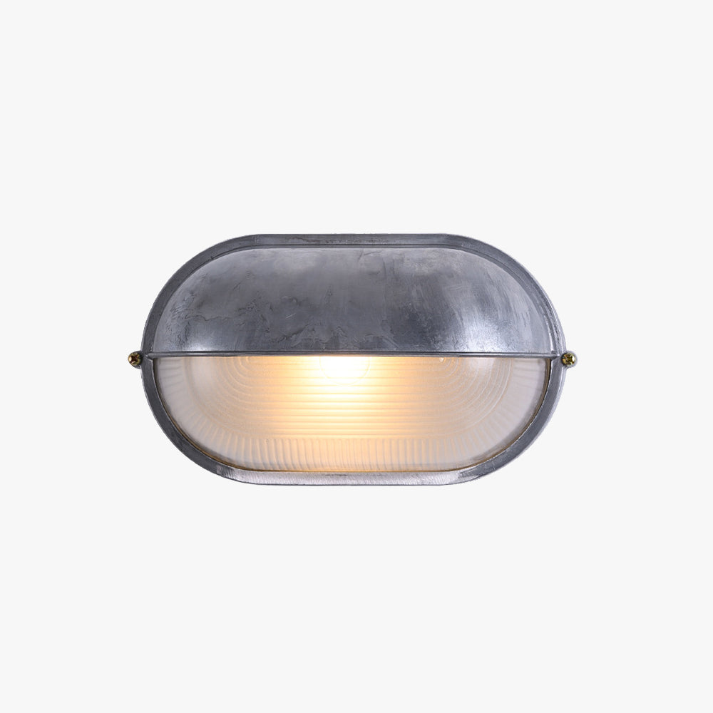 Ray Applique Murale Ronde Simple, Métal/Verre, Argent, Balcon - Neutralighting