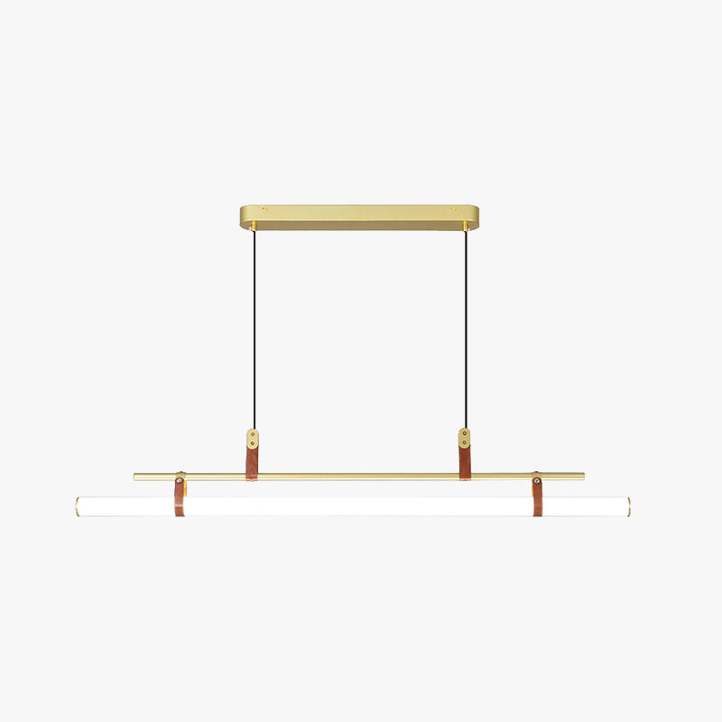 Inari Suspension Linéaire Simple. Métal/Acrylique. Noir/doré. Chambre - Neutralighting