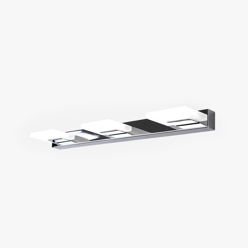 Arisha Design LED Applique Murale Miroir Carré Moderne Métal/Acrylique Argent Salle de Bain - Neutralighting