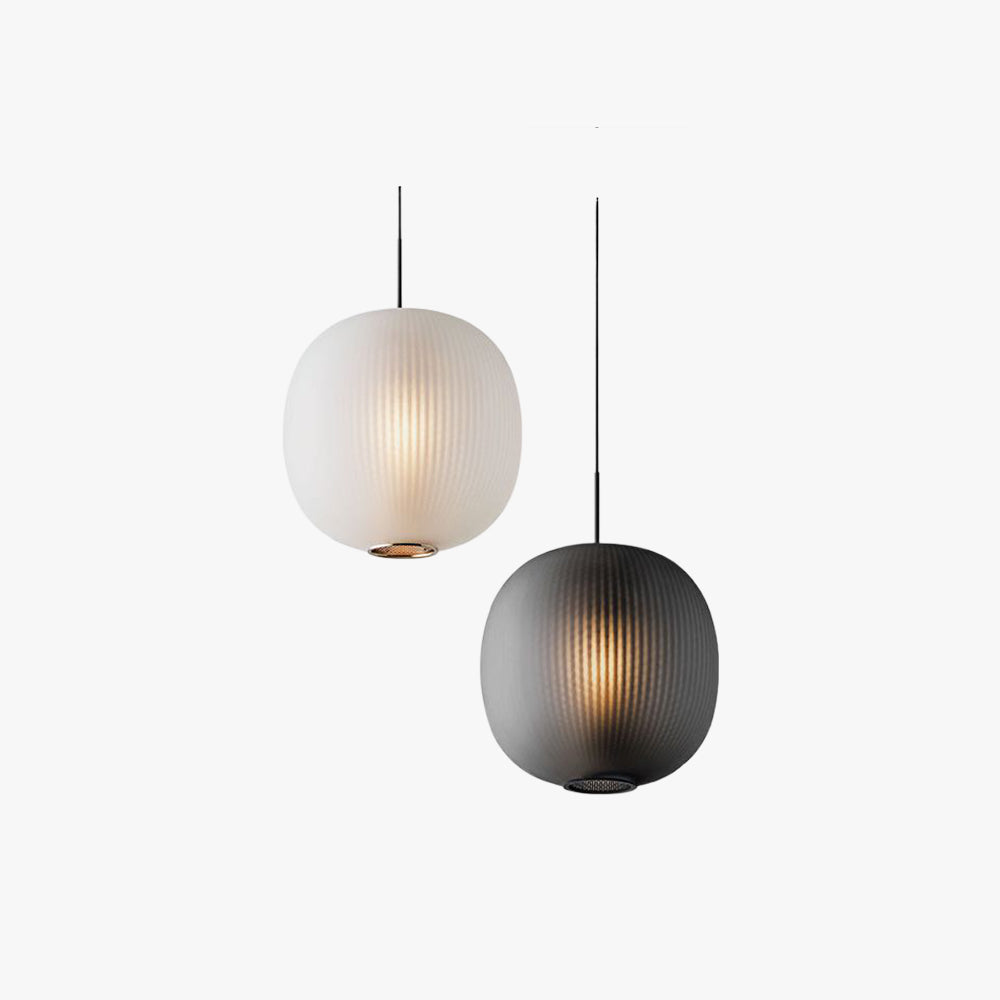 Valentina Design Luminaires Suspensions Globe Moderne Métal/Verre Gris Fumé/Blanc Sablonneux Salon - Neutralighting