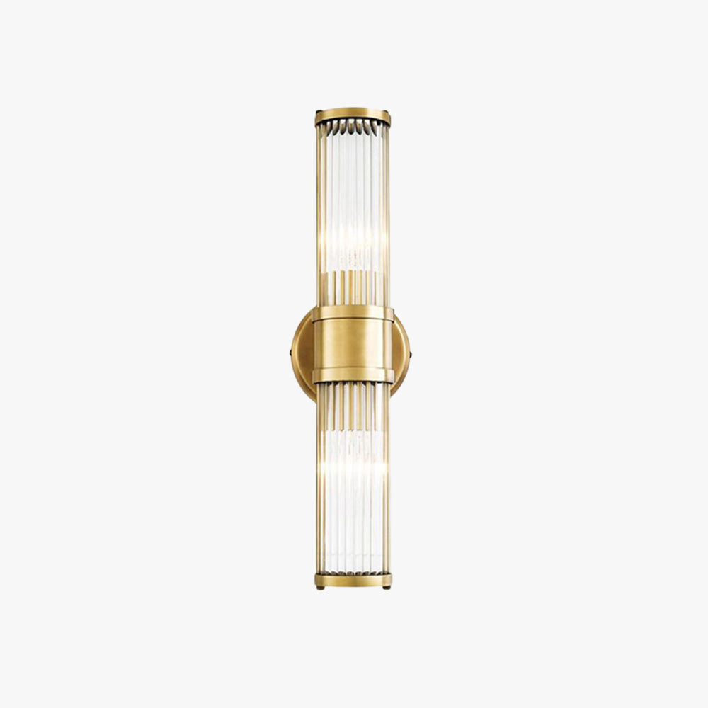 Tyra LED Applique Murale Cylindrique Vintage Métal/Verre Or - Neutralighting