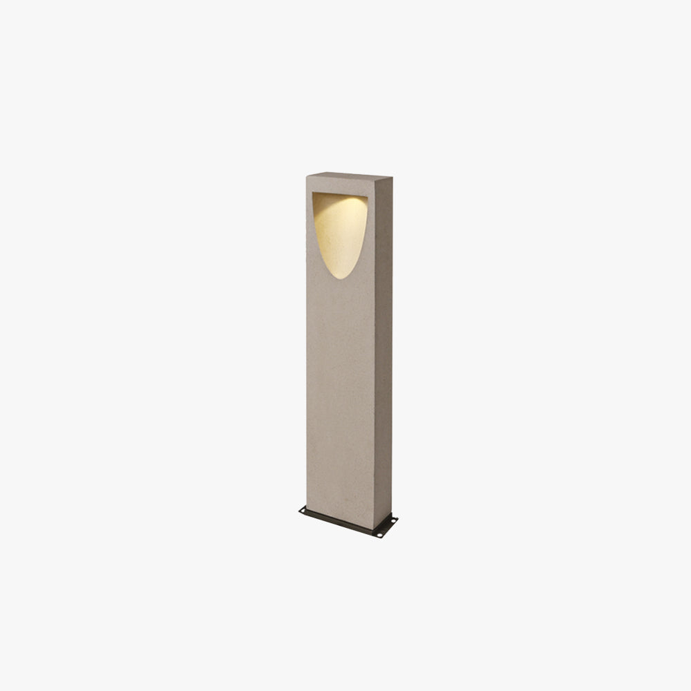 Ray Extérieur Rectangulaire Minimaliste, Métal/Pierre, Gris, Extérieur - Neutralighting