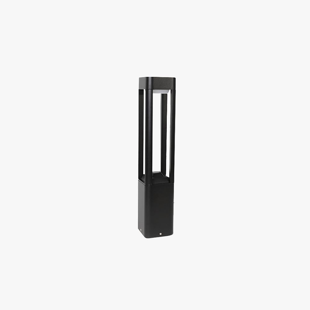 Ray Borne Extérieure Rectangulaire Simple, Métal/Acrylique, Noir, Jardin - Neutralighting