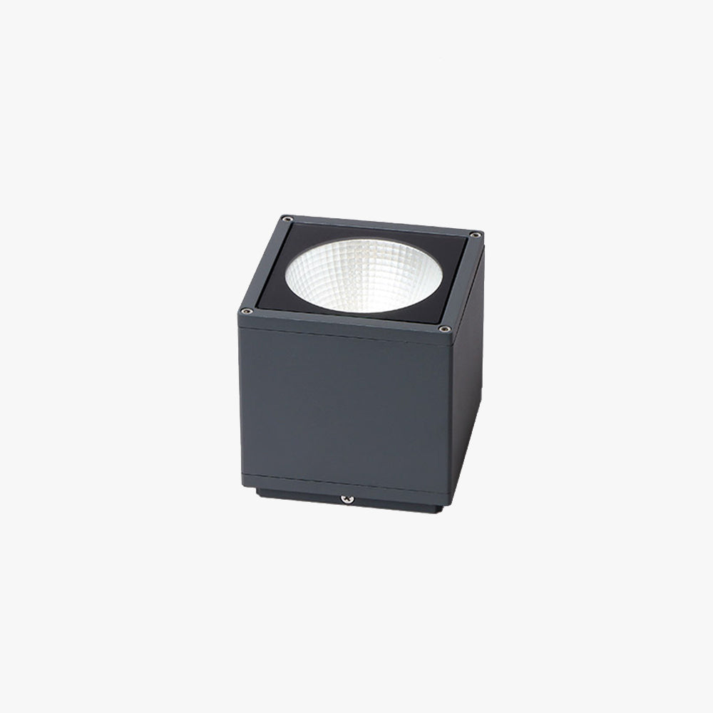 Ray Plafonnier Cube Moderne, Métal/Verre, Gris, Extérieur - Neutralighting