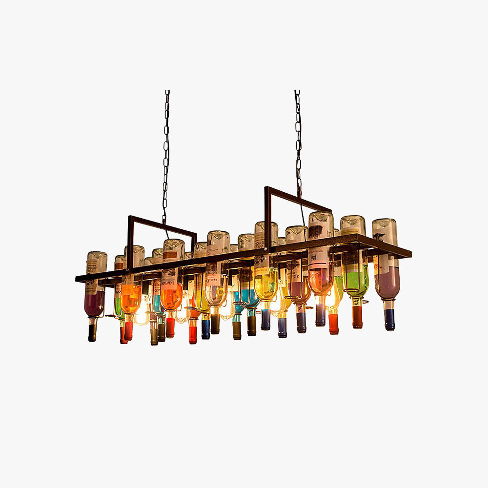 Valentina LED Art Déco Bouteille de Vin Verre Suspension Chambre Salon - Neutralighting