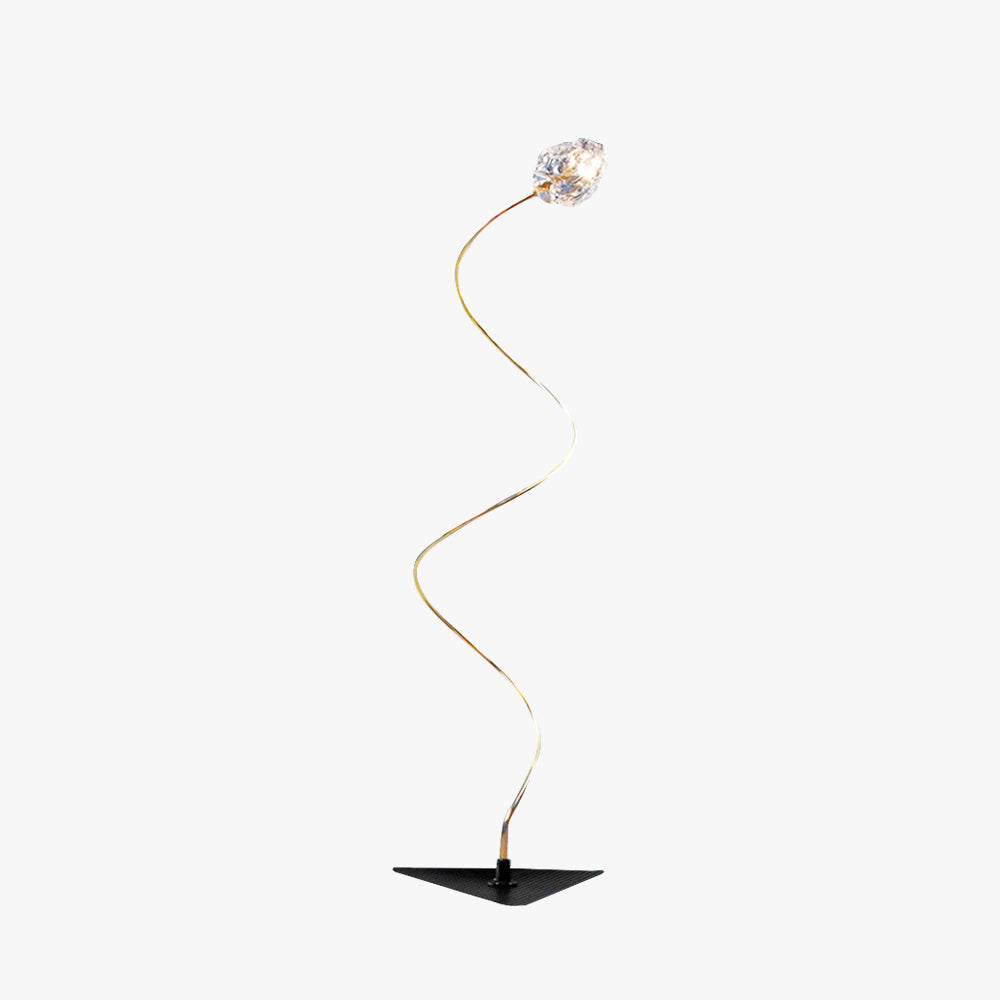 Arisha Lampe Extérieure au Sol Linéaire Simple, Métal/Verre, Or, Jardin - Neutralighting