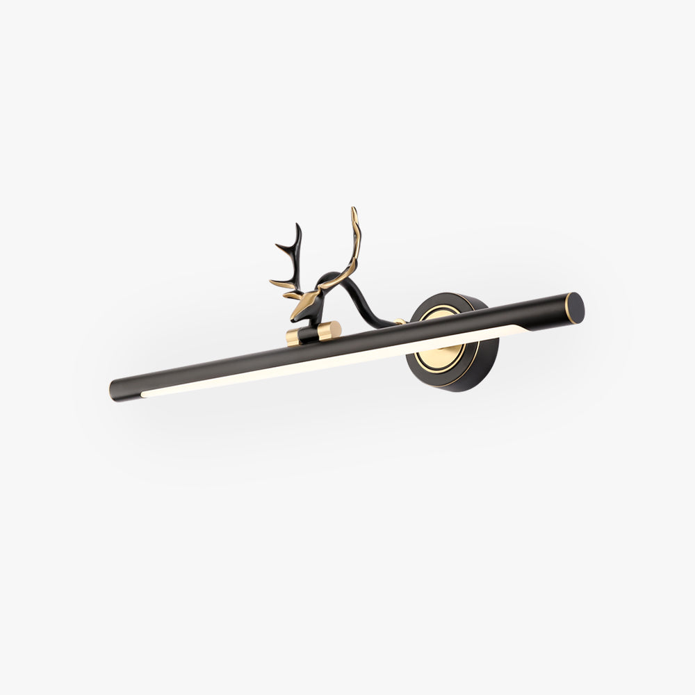 Arisha Design Italien LED Applique Murale Cerf Métal et Acrylique Noir Chambre/Salle de Bain - Neutralighting
