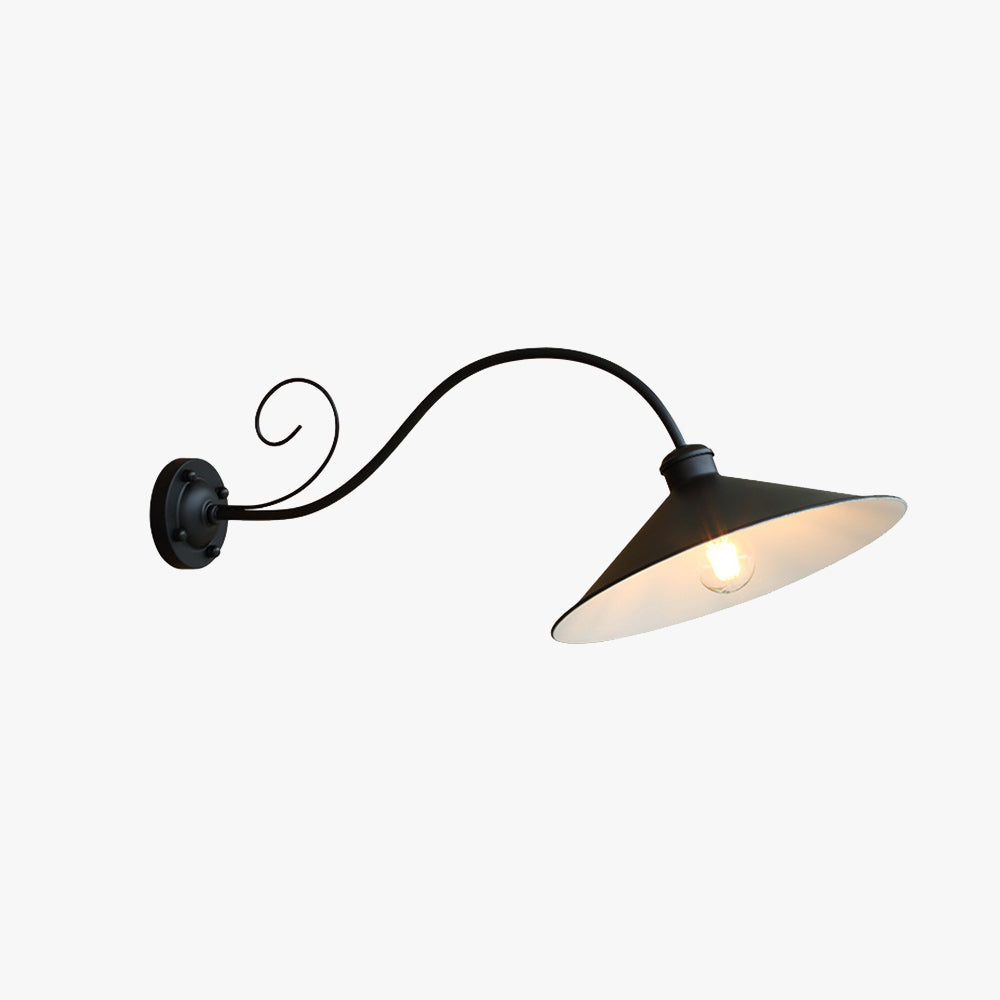 Silva Applique Murale Extérieure Cône Moderne, Métal, Noir/Argent Ancien, Extérieur - Neutralighting