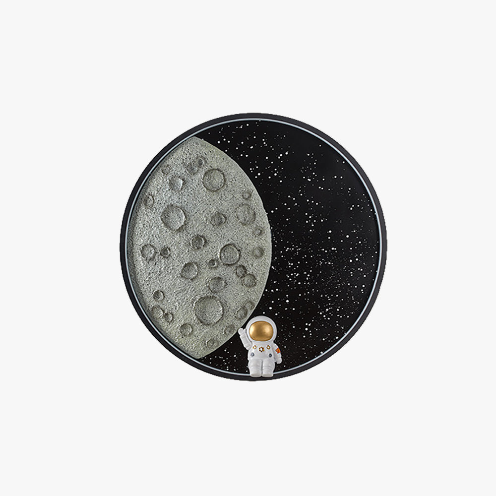 Aria Applique Murale Astronaute Rounde Lune, Métal, Chambre/Salon - Neutralighting