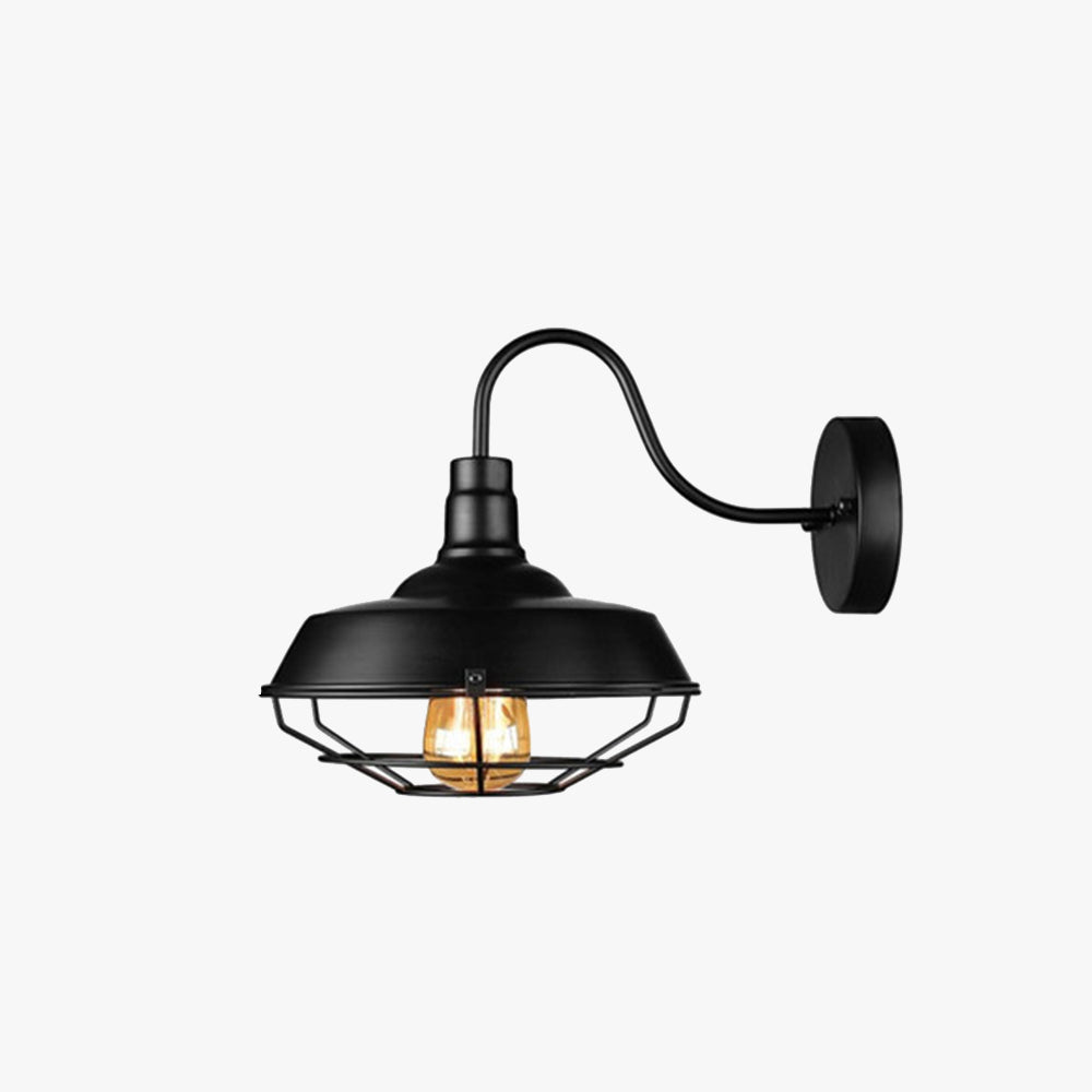 Silva Applique Murale Landerne Vintage, 3 Style, Métal/Verre, Noir, Cour - Neutralighting