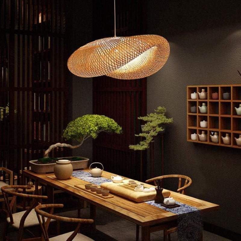 Rinwa Suspension Nuage Bohème. Bambou. Bois. Salon