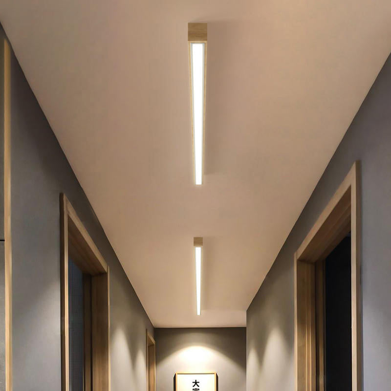 Urien Plafonnier Longue Linéaire Simple. Bois. Couloir/Chambre - Neutralighting