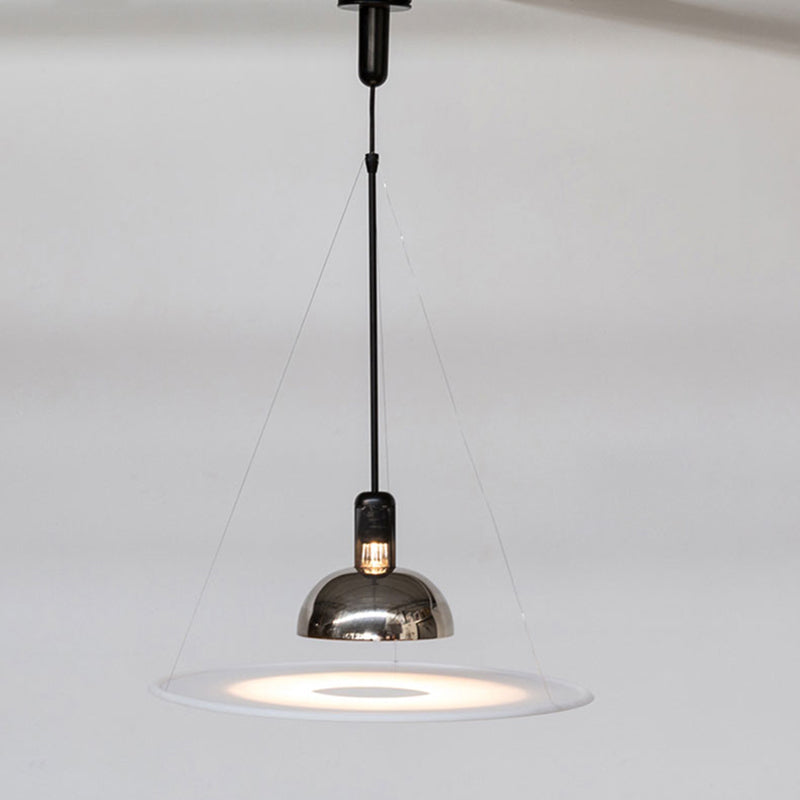 Arisha Suspension LED Moderne Métal/Acrylique Chromé/Noir - Neutralighting