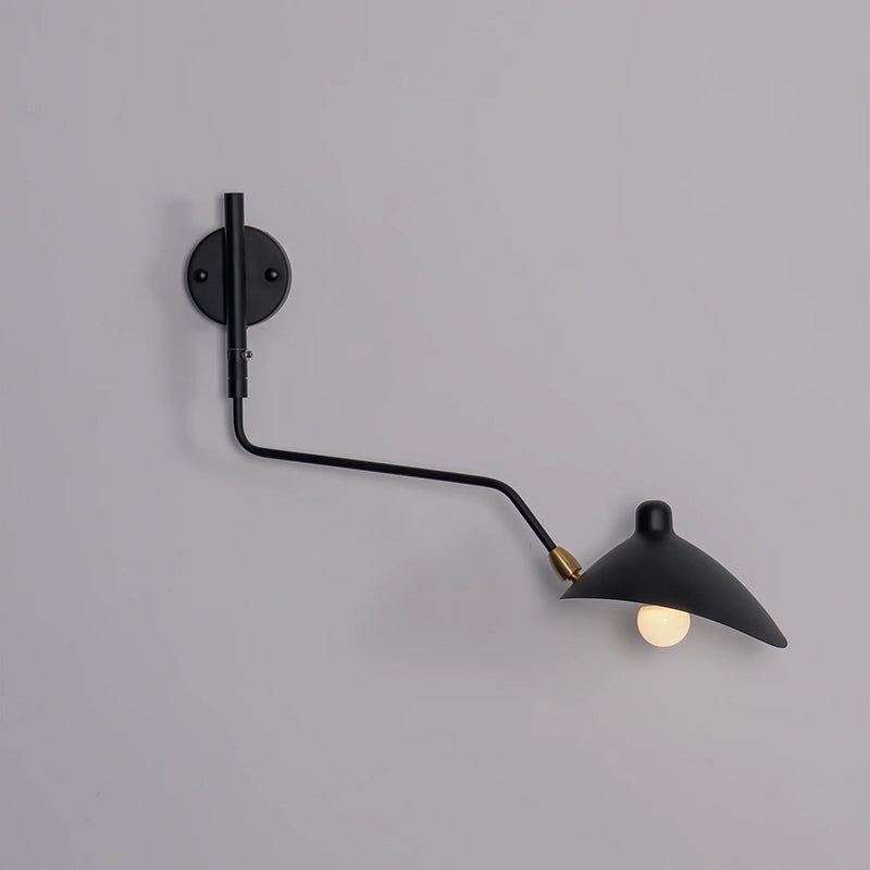 Arisha Simple LED Applique Murale Linéaire Industrielle 1/2 Lumières Métal Noir Salon/Chambre à Coucher - Neutralighting