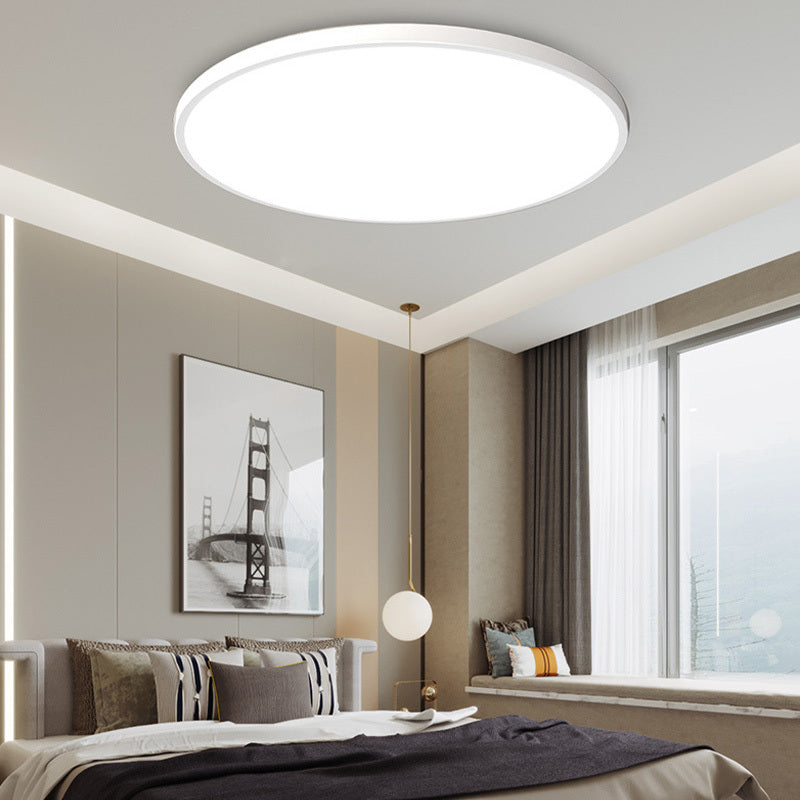 Yani Plafonnier Rond Moderne. Acrylique/ABS. Blanc/Noir. Salon - Neutralighting