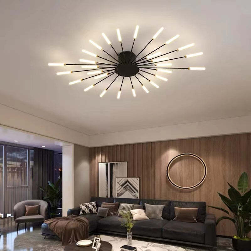 Wesley Plafonnier Fireworks Design Artistique Noir/Doré - Neutralighting