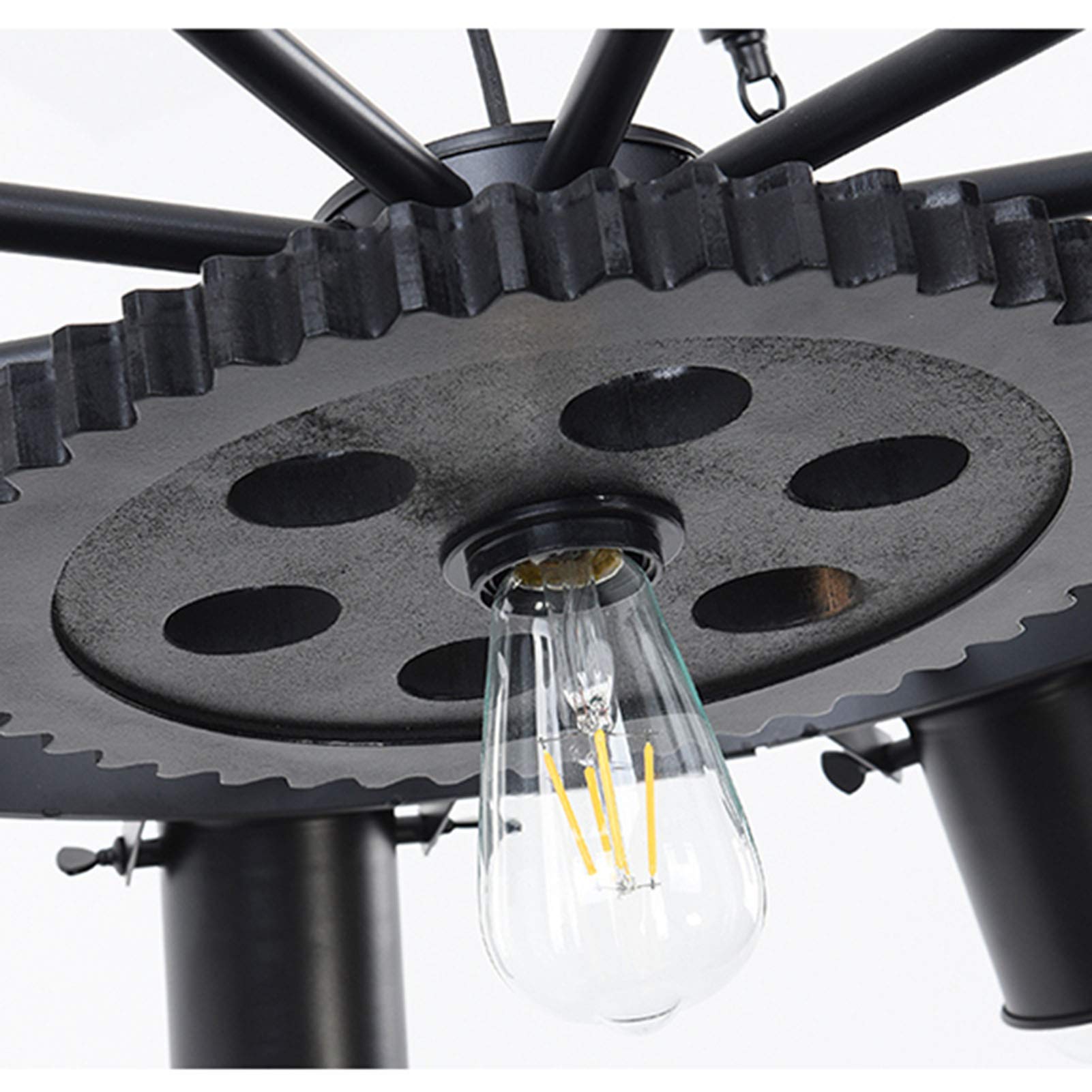 Epoch Suspension LED Industrielle Métal Noir/Corde Café/Bar - Neutralighting