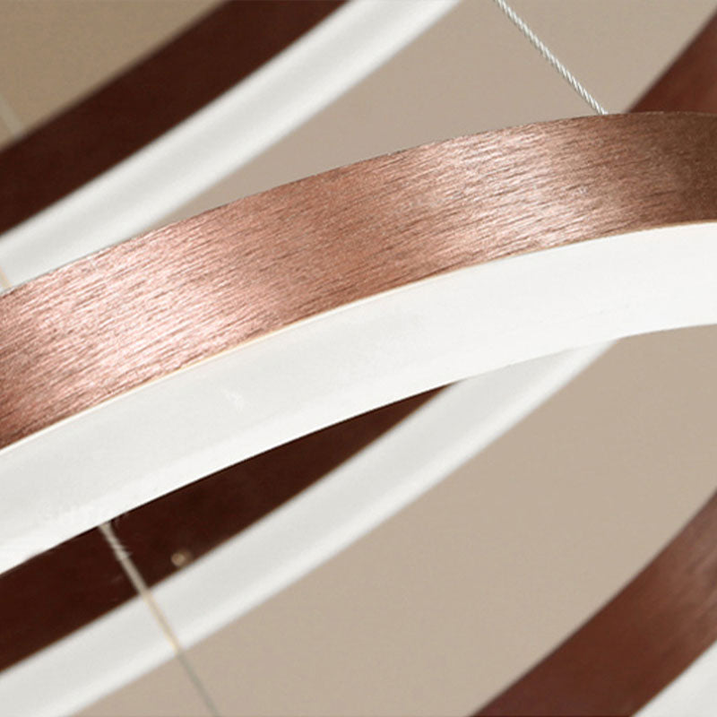 Remi Suspension Anneau Moderne Métal Noir/Doré/Café Salon