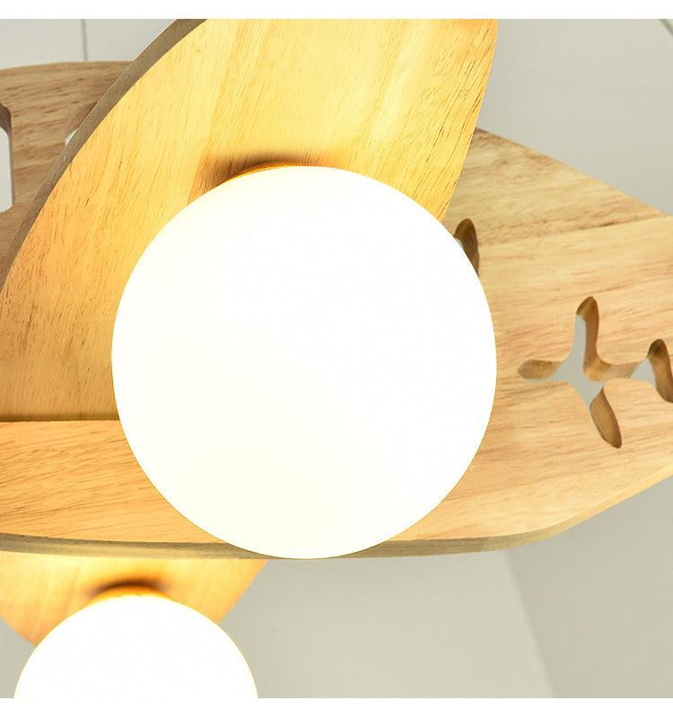 Aria Luminaires Suspension Avion Moderne, Bois, Chambre d'Enfant/Salon - Neutralighting
